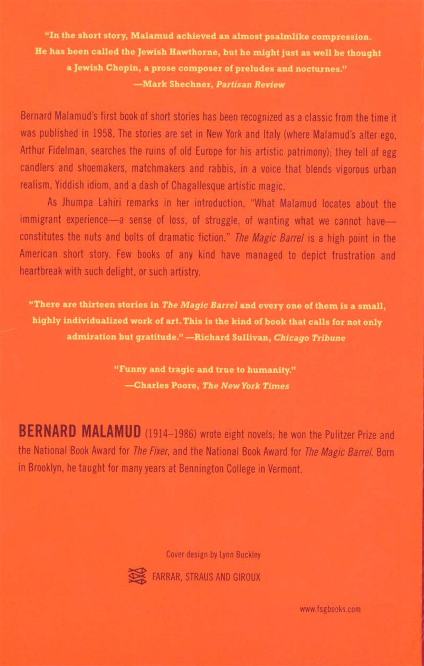 Rückseitencover The Magic Barrel