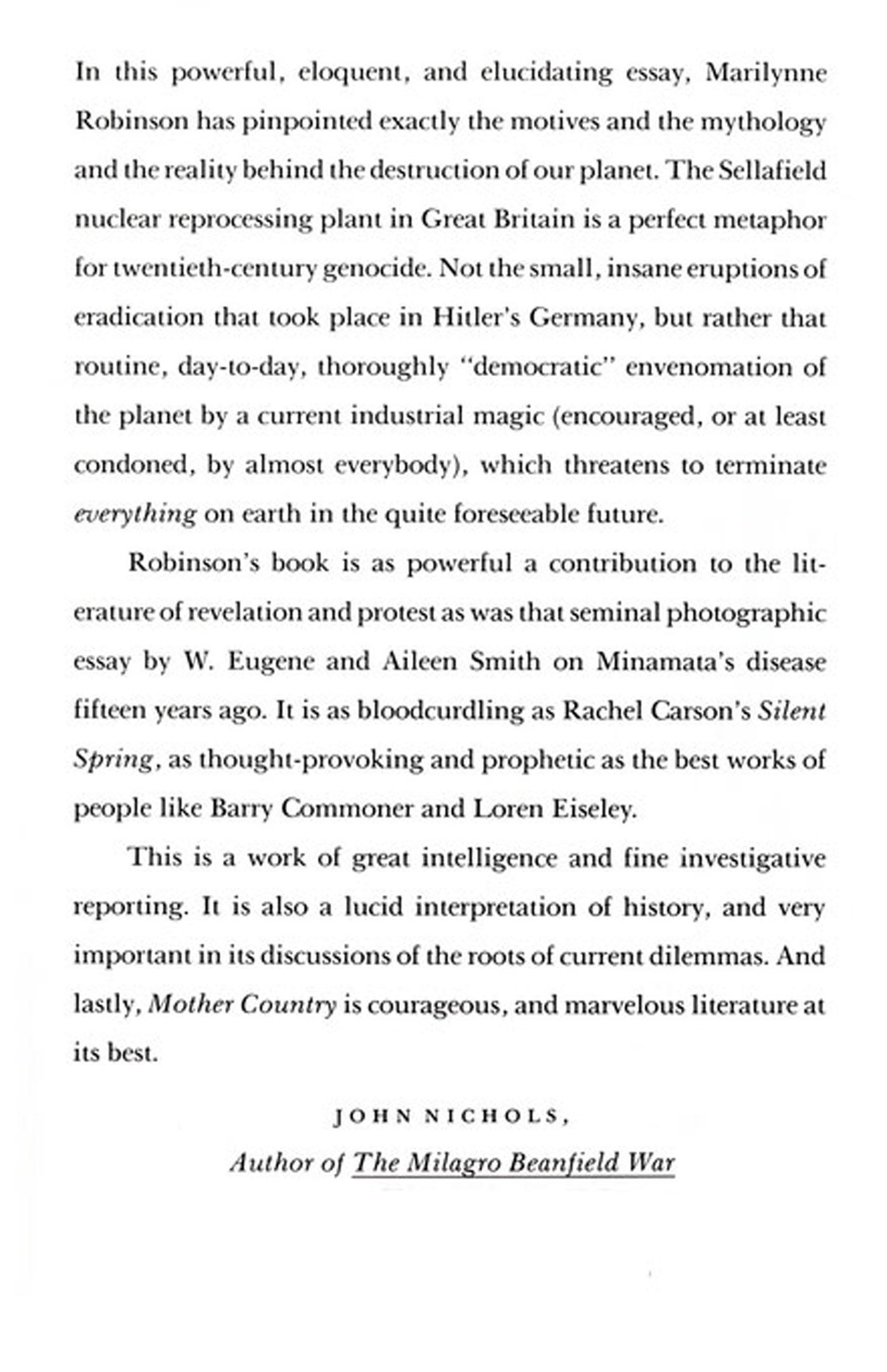 Rückseitencover Mother Country