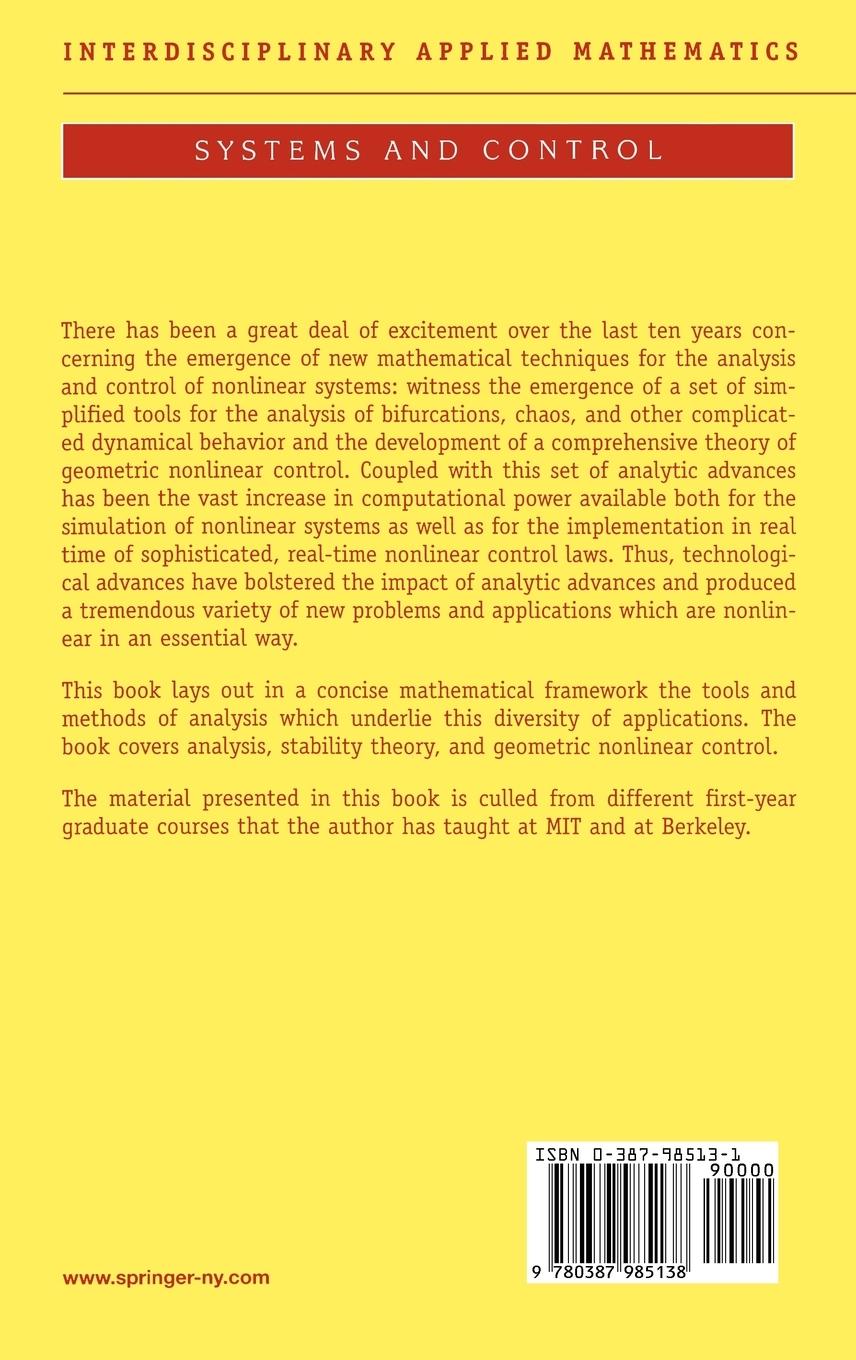 Rückseitencover Nonlinear Systems