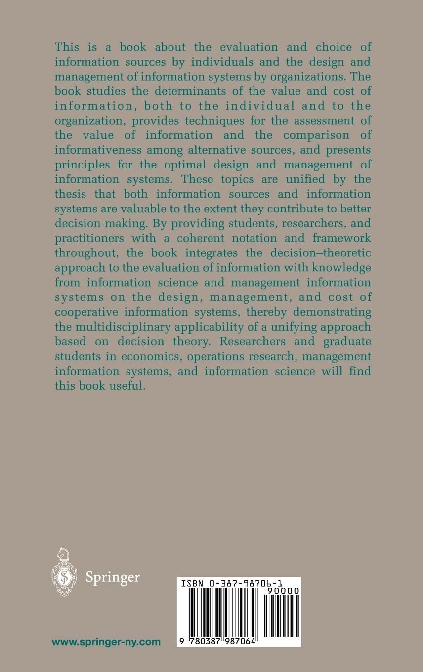 Rückseitencover The Economic Value of Information