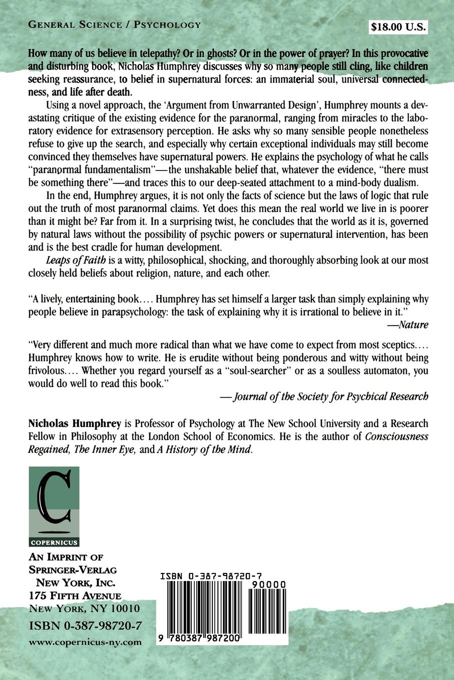 Rückseitencover Leaps of Faith