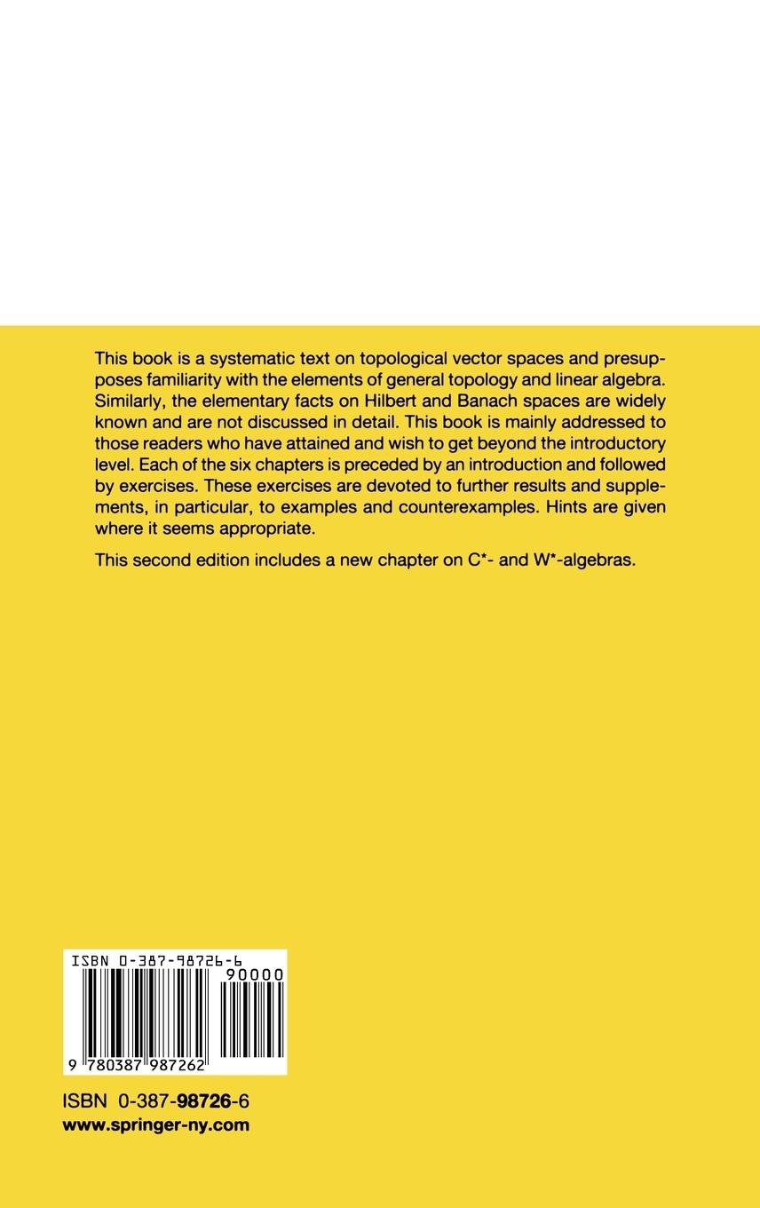 Rückseitencover Topological Vector Spaces