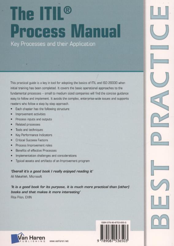 Rückseitencover The ITIL Process Manual