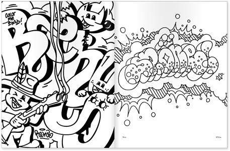 Beispielinhalt (Bild) Graffiti Coloring Book 3: International Styles