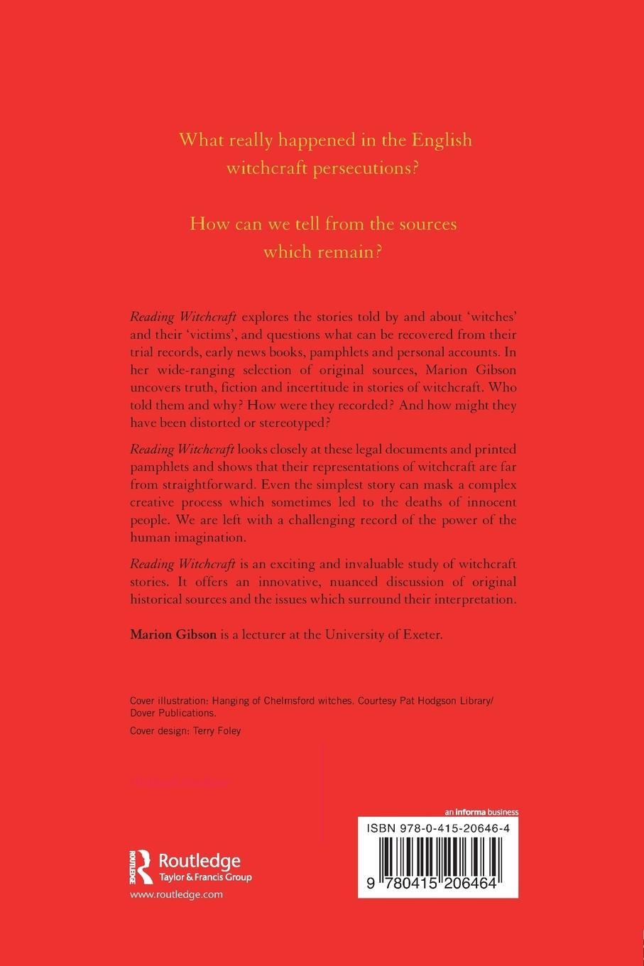 Rückseitencover Reading Witchcraft