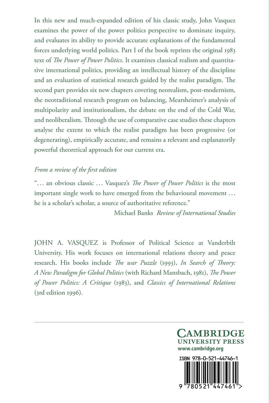 Rückseitencover The Power of Power Politics