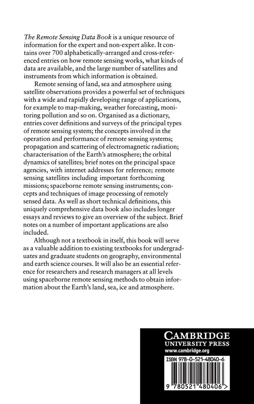 Rückseitencover The Remote Sensing Data Book