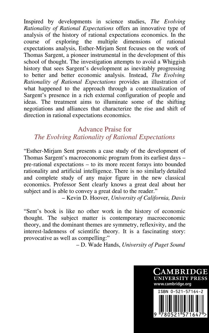 Rückseitencover The Evolving Rationality of Rational Expectations
