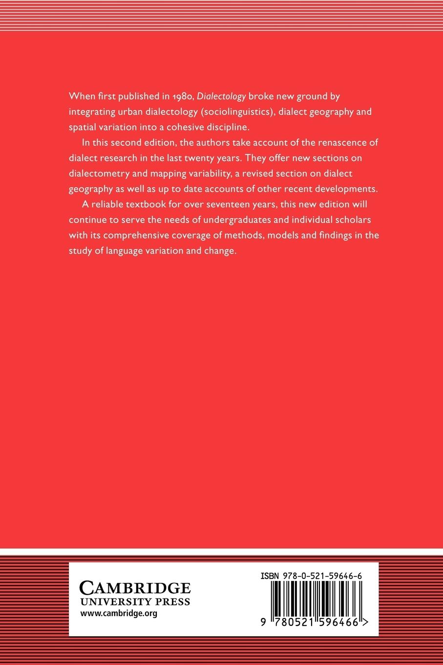 Rückseitencover Dialectology