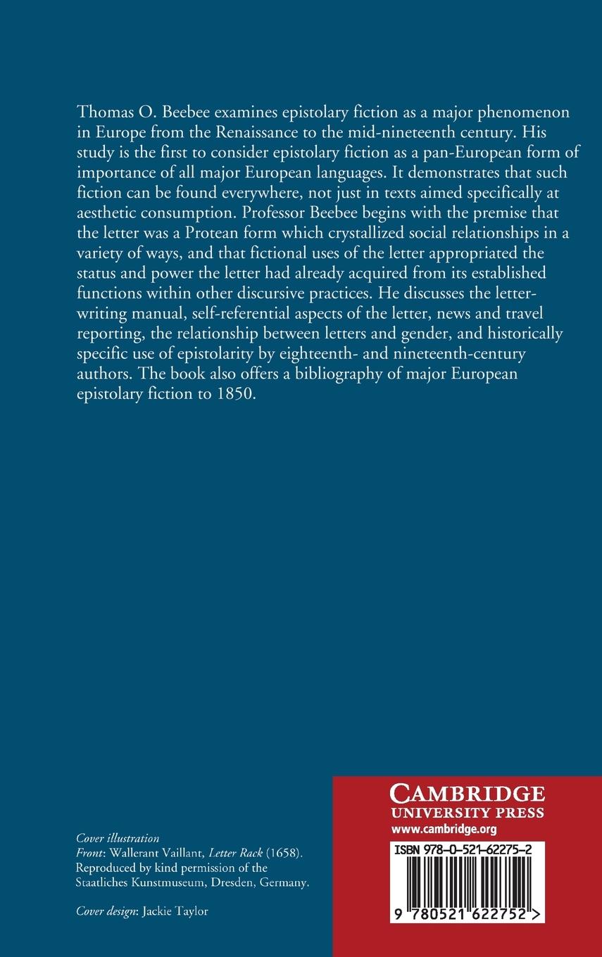 Rückseitencover Epistolary Fiction in Europe, 1500-1850