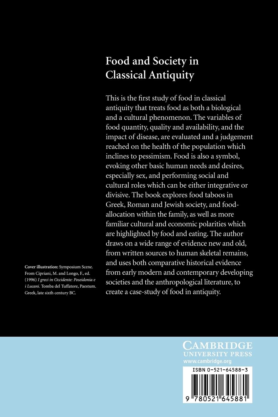 Rückseitencover Food and Society in Classical Antiquity