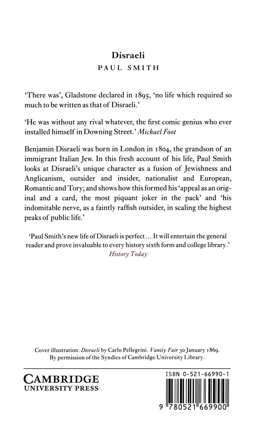 Rückseitencover Disraeli