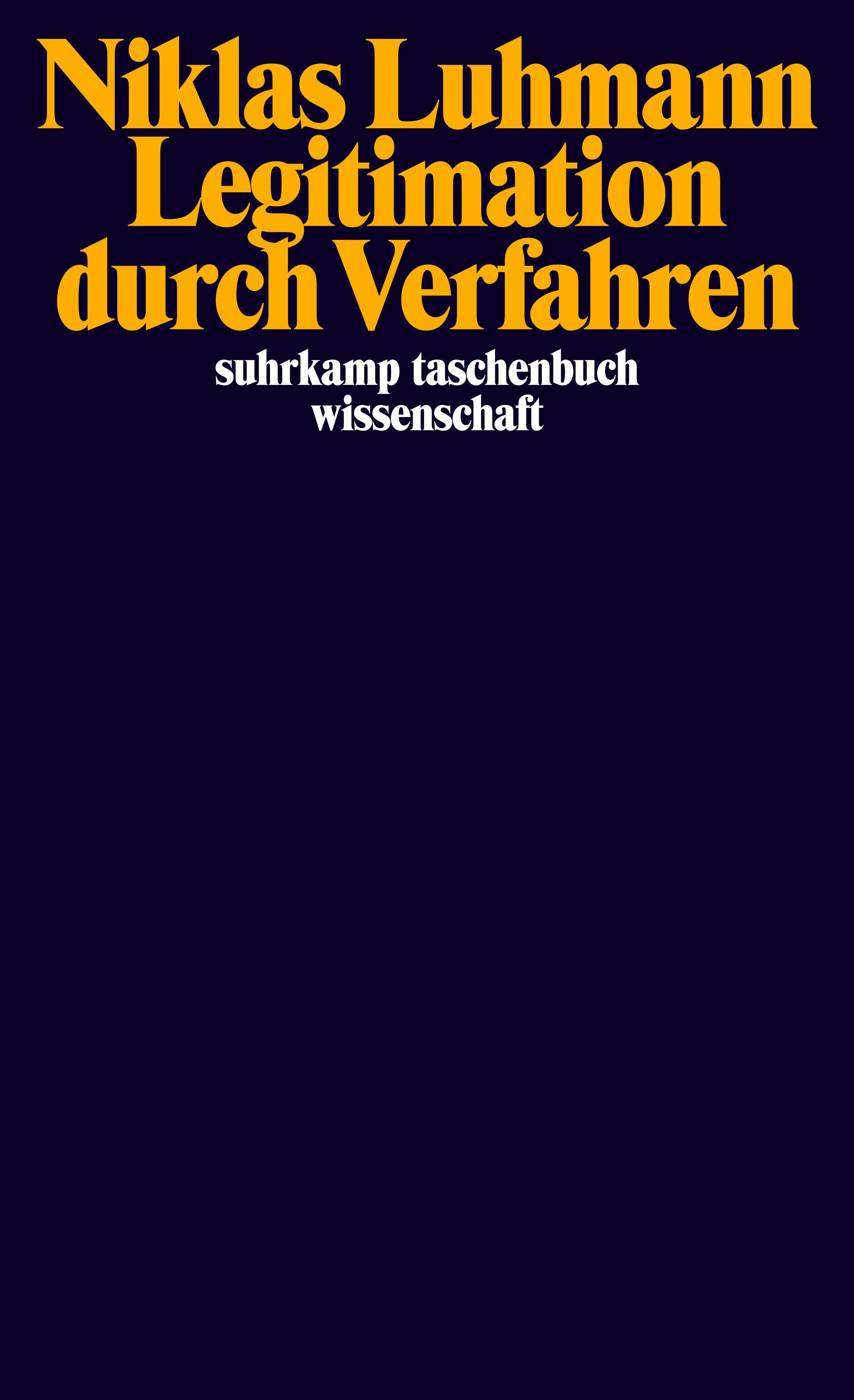 Vorderes Coverbild Legitimation durch Verfahren