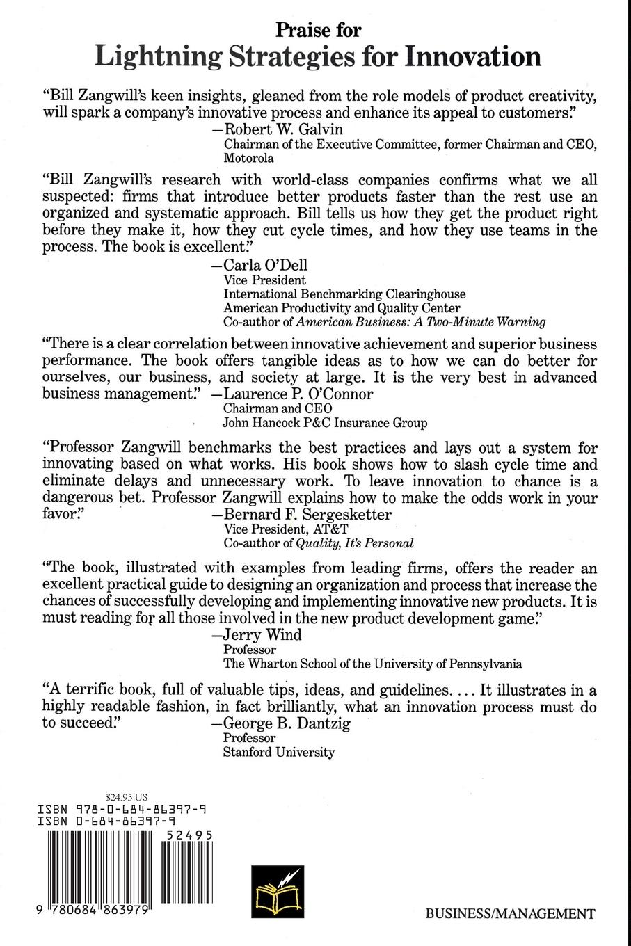 Rückseitencover Lightning Strategies for Innovation