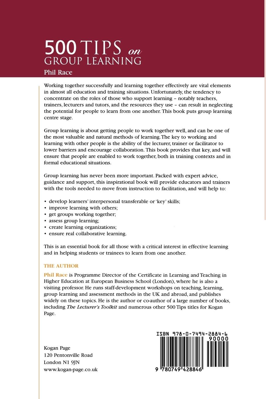 Rückseitencover 500 Tips on Group Learning