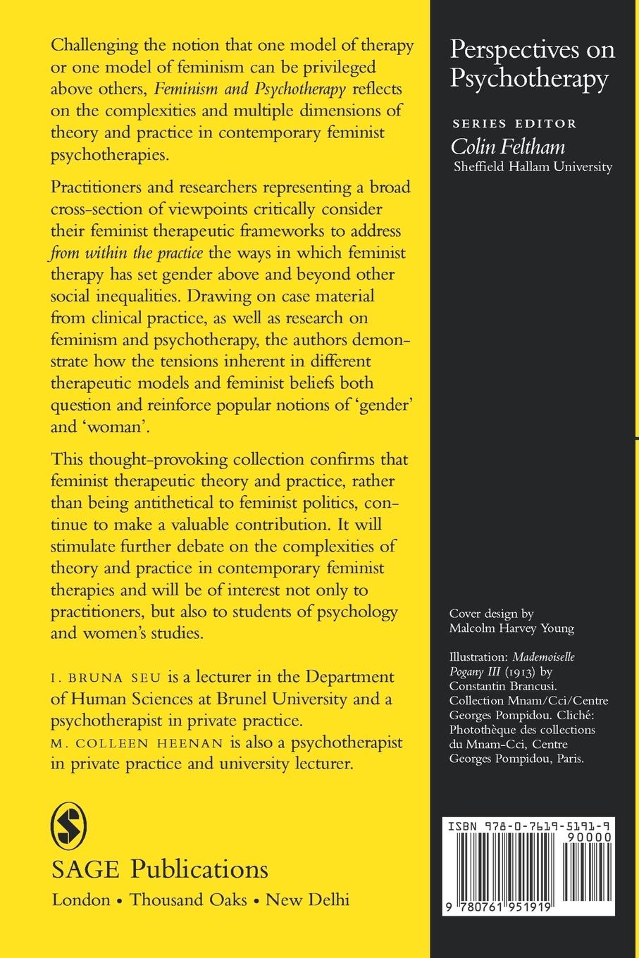 Rückseitencover Feminism & Psychotherapy