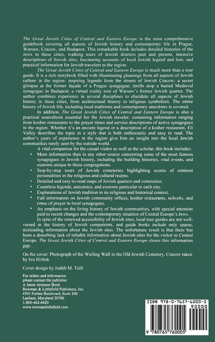 Rückseitencover Great Jewish Cities of Central and Eastern Europe