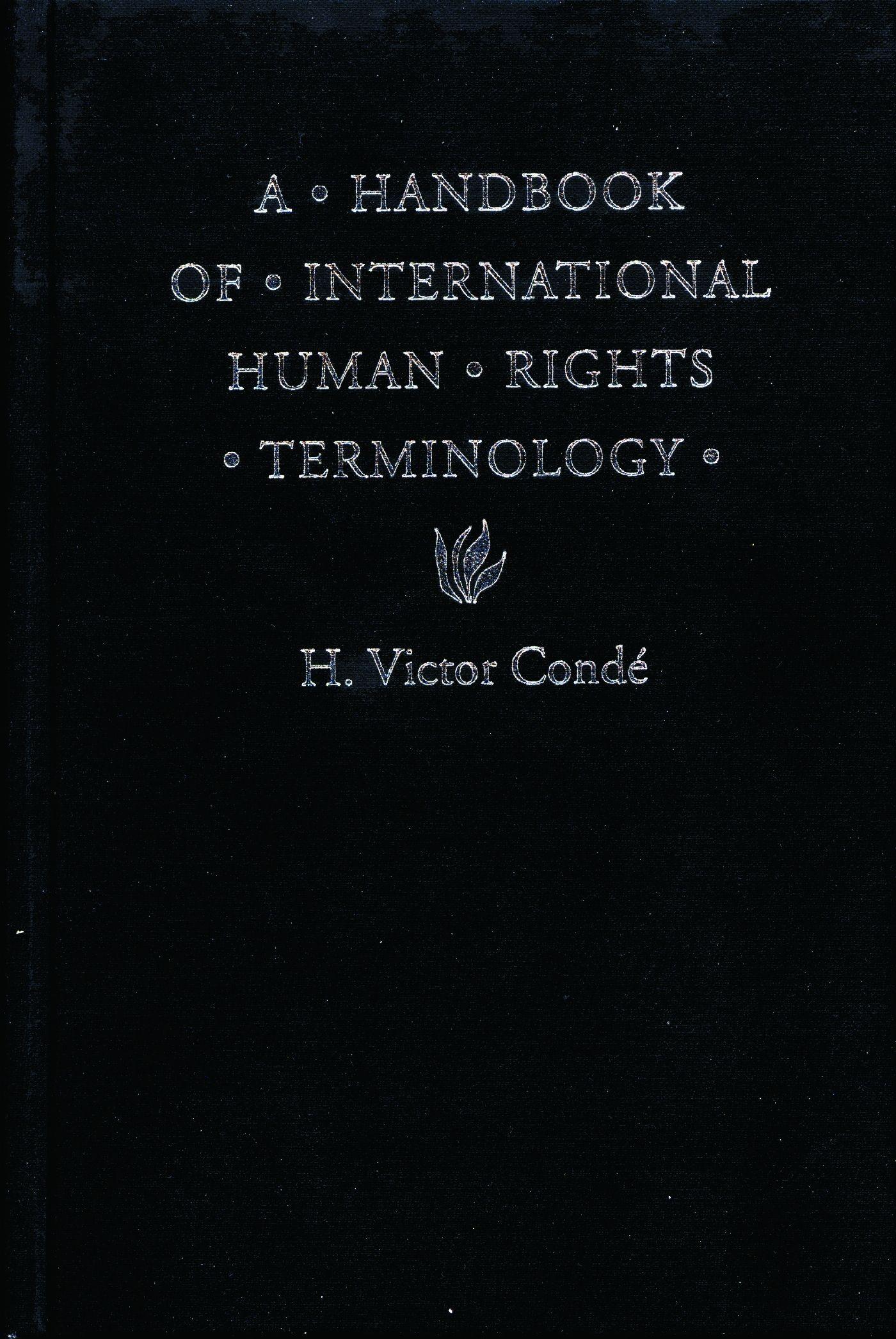 Vorderes Coverbild A Handbook of International Human Rights Terminology