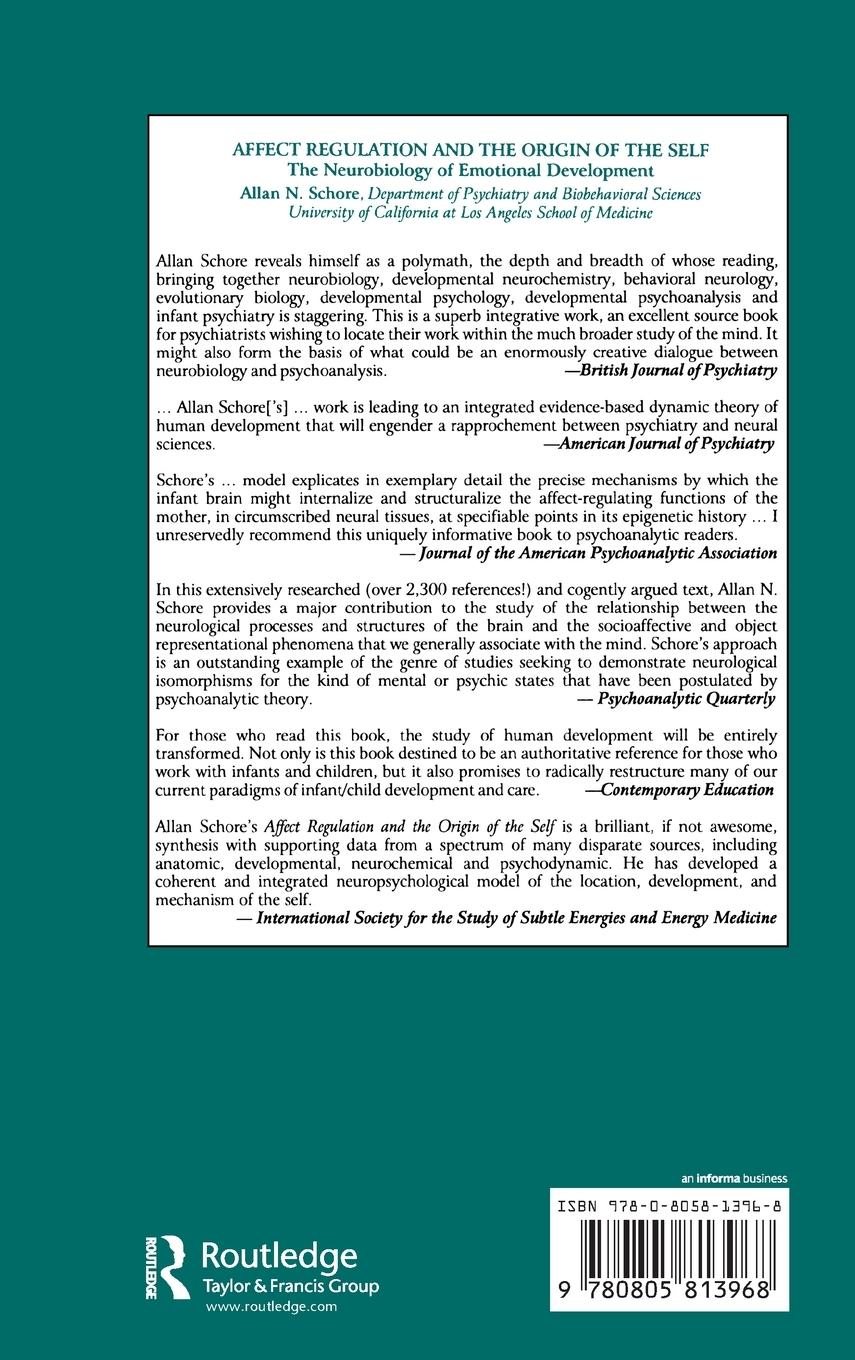 Rückseitencover Affect Regulation and the Origin of the Self