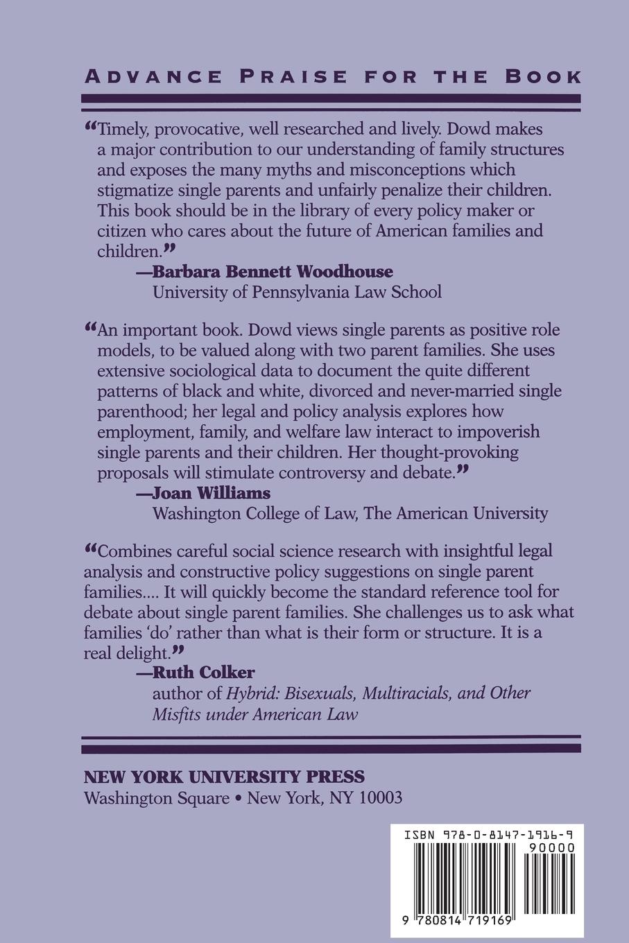 Rückseitencover In Defense of Single-Parent Families