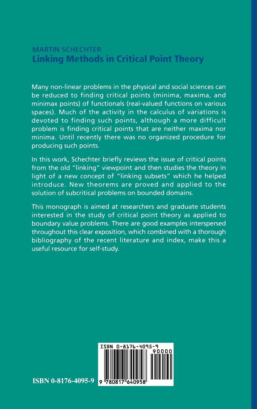 Rückseitencover Linking Methods in Critical Point Theory