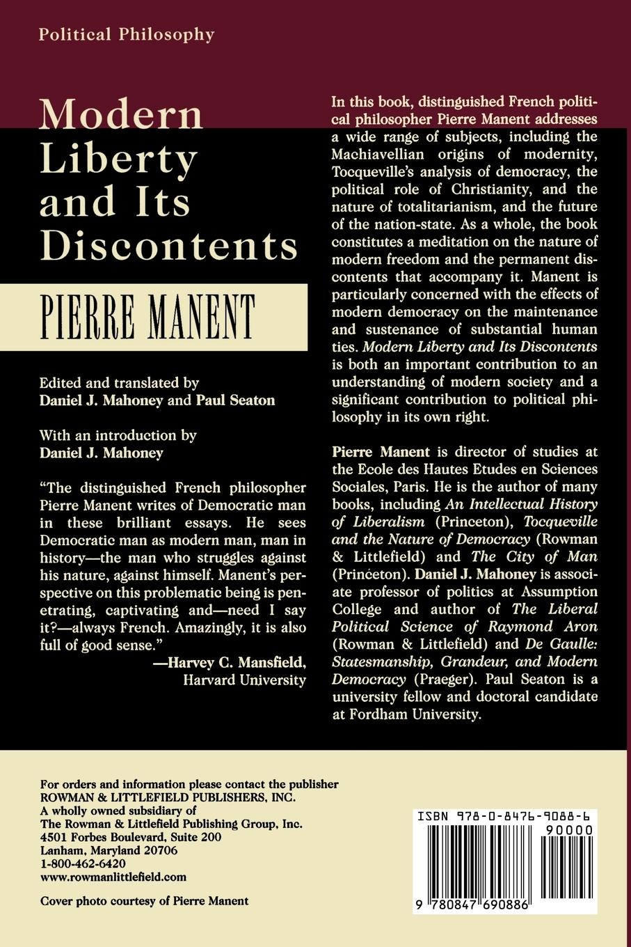 Rückseitencover Modern Liberty and Its Discontents