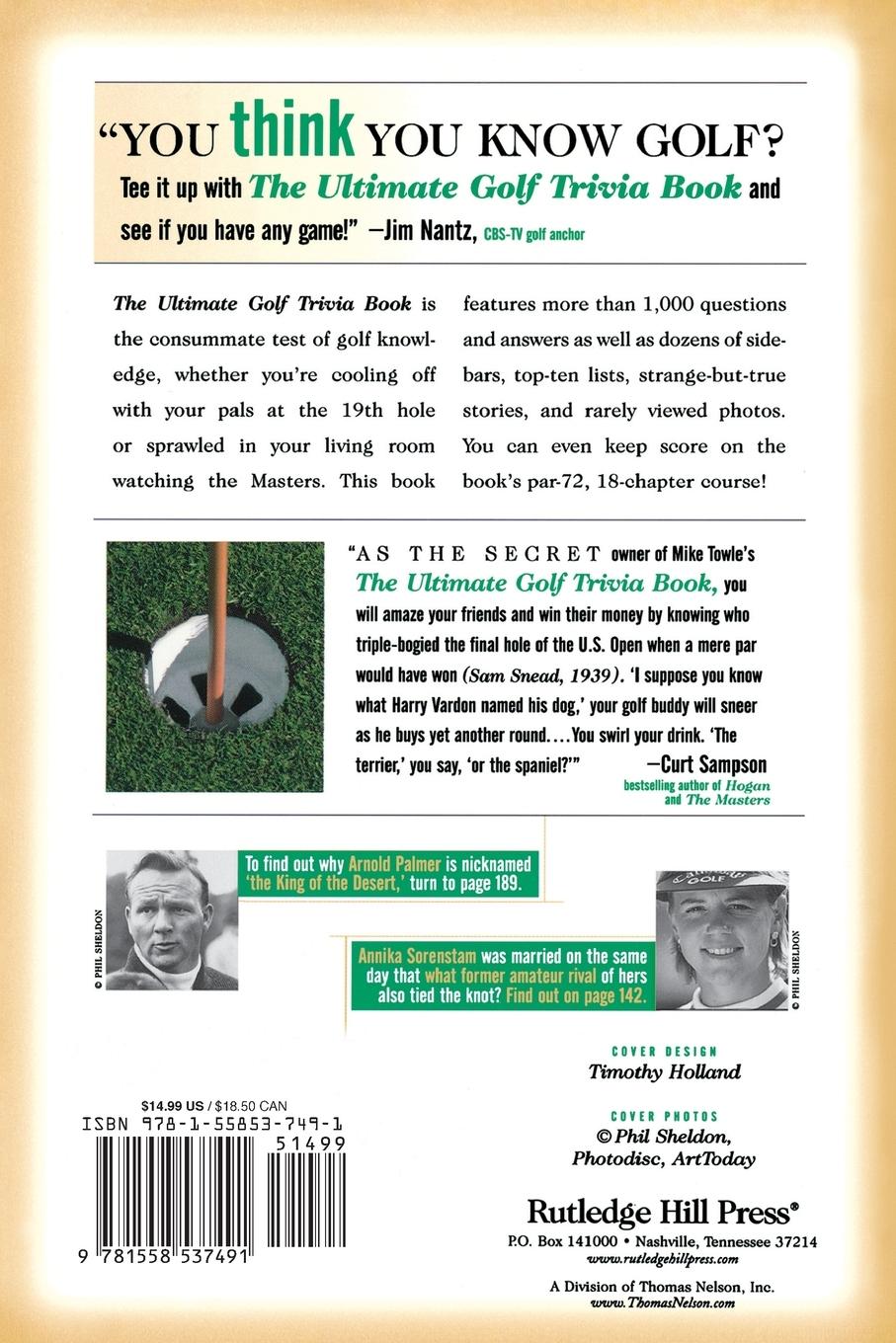 Rückseitencover The Ultimate Golf Trivia Book