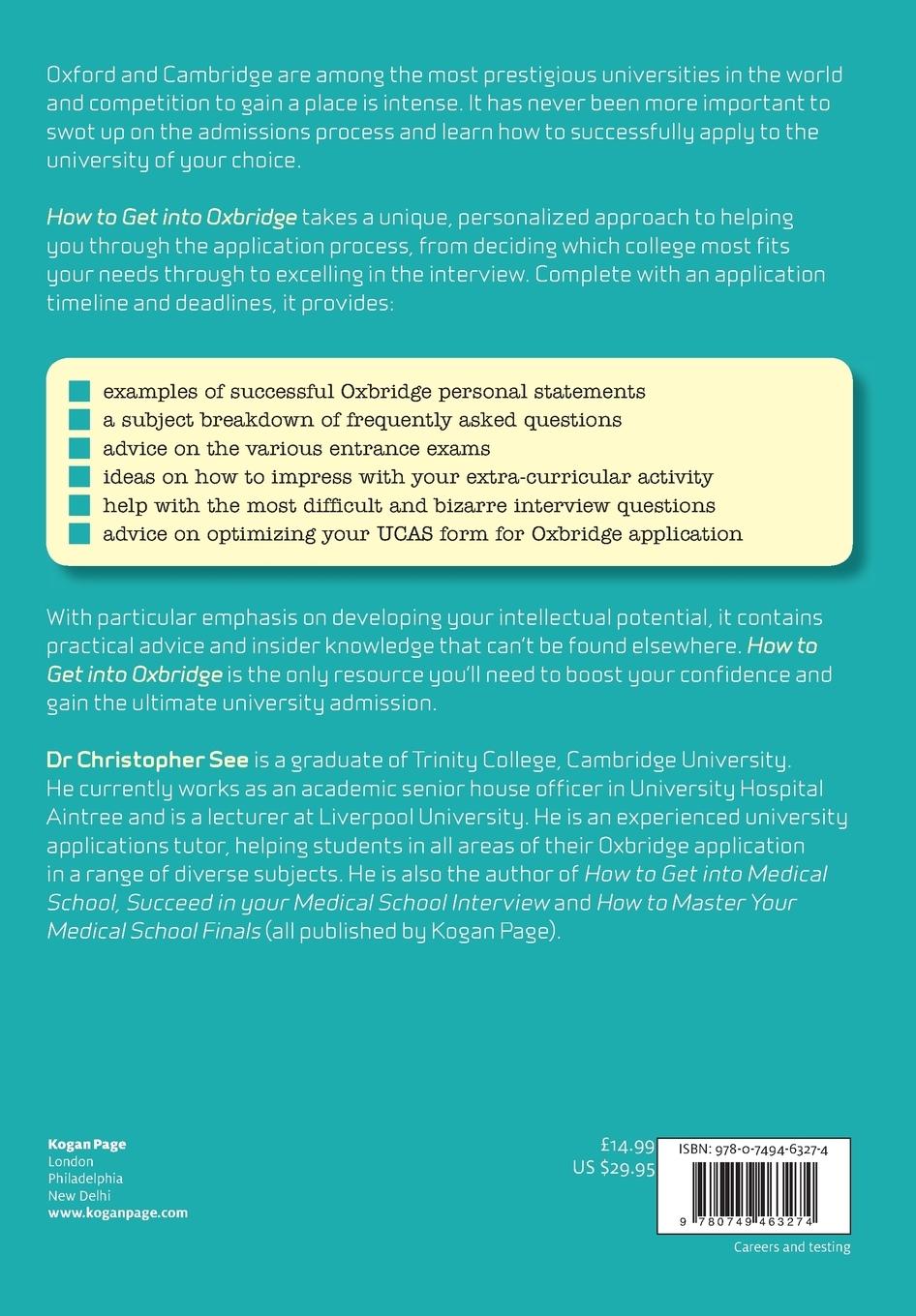 Rückseitencover How to Get Into Oxbridge
