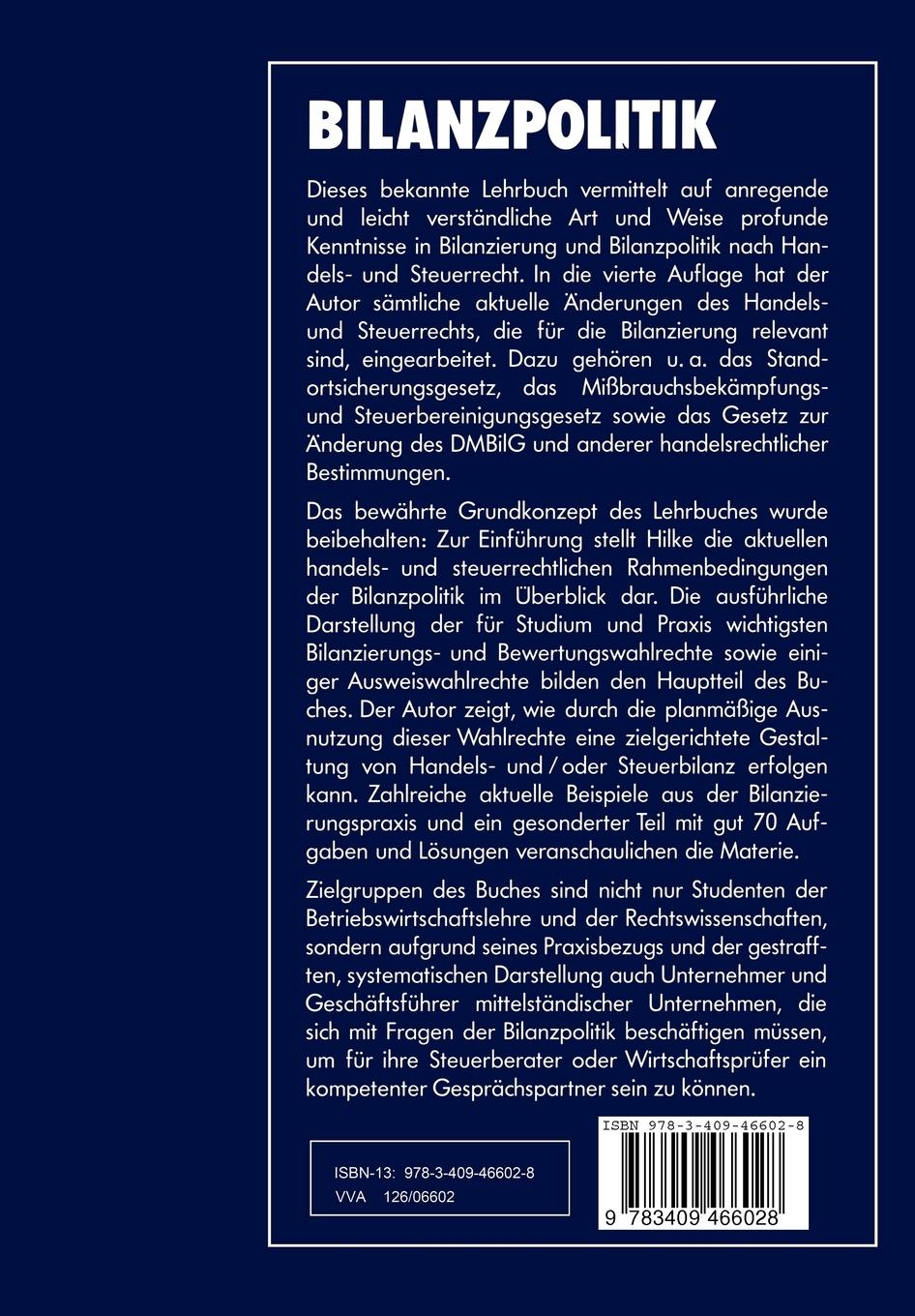 Rückseitencover Bilanzpolitik