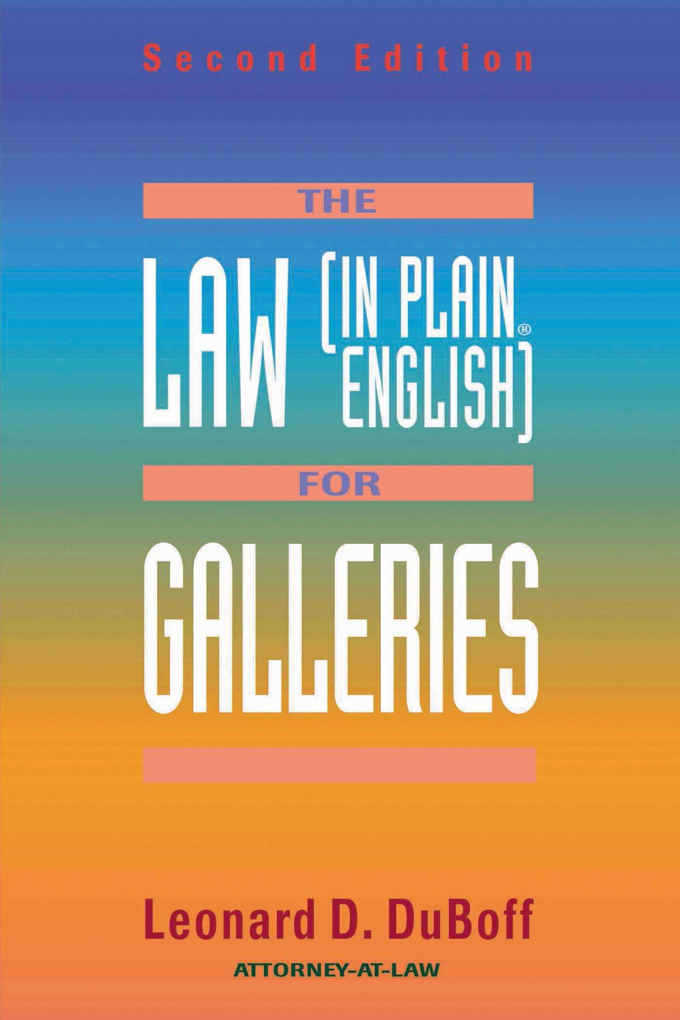 Vorderes Coverbild The Law (in Plain English) for Galleries
