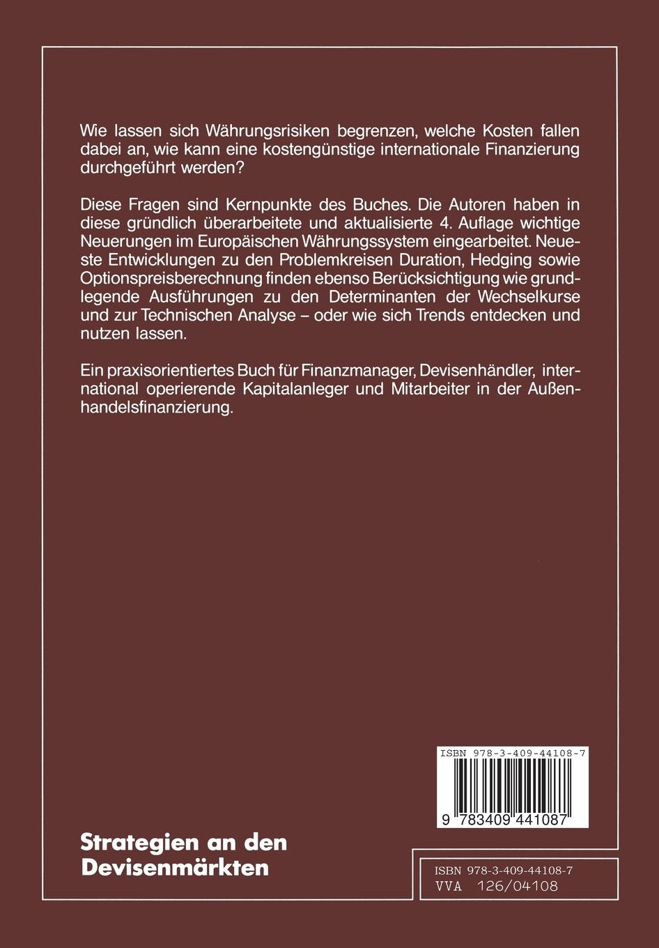 Rückseitencover Strategien an den Devisenmärkten