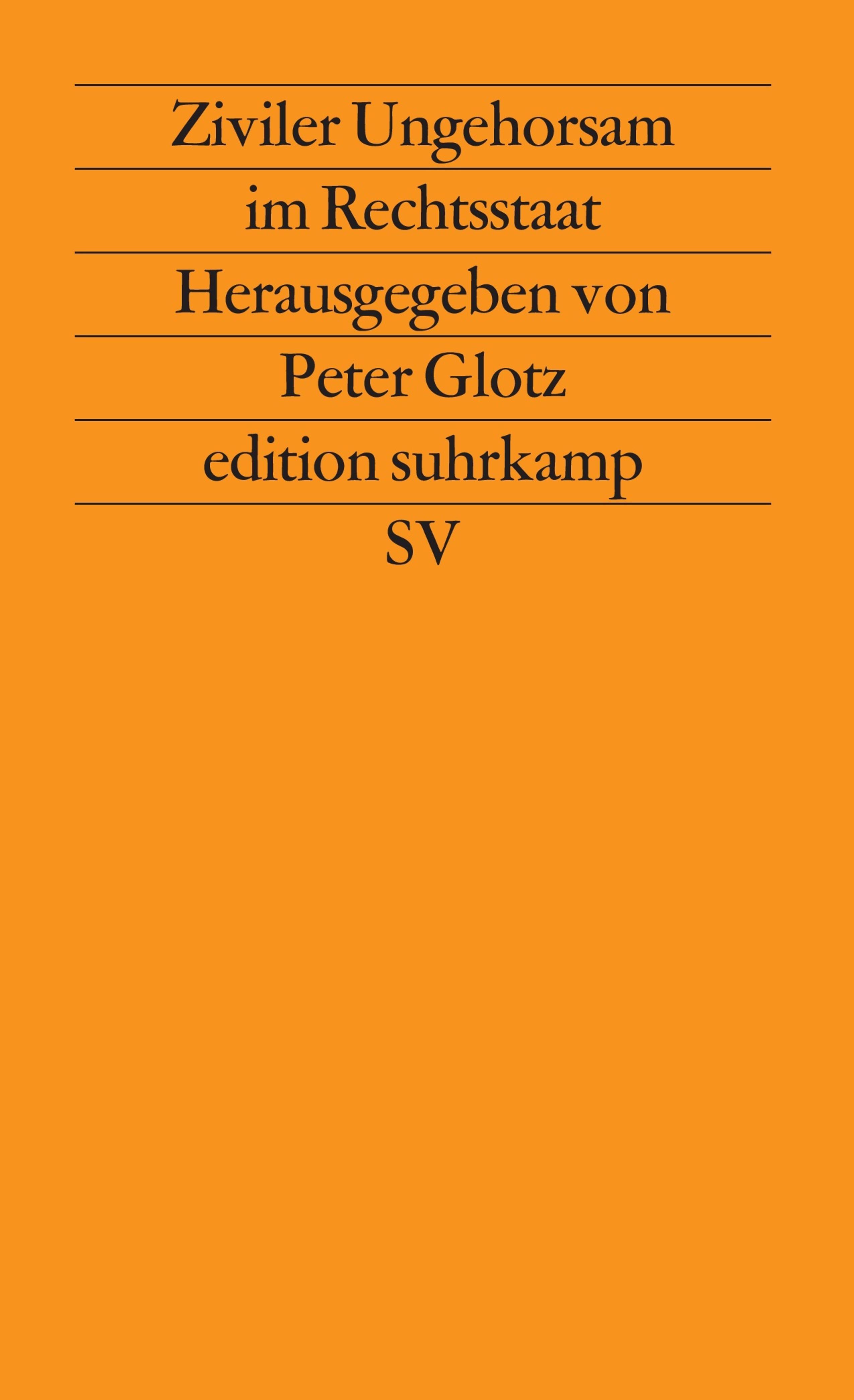 Vorderes Coverbild Ziviler Ungehorsam im Rechtsstaat