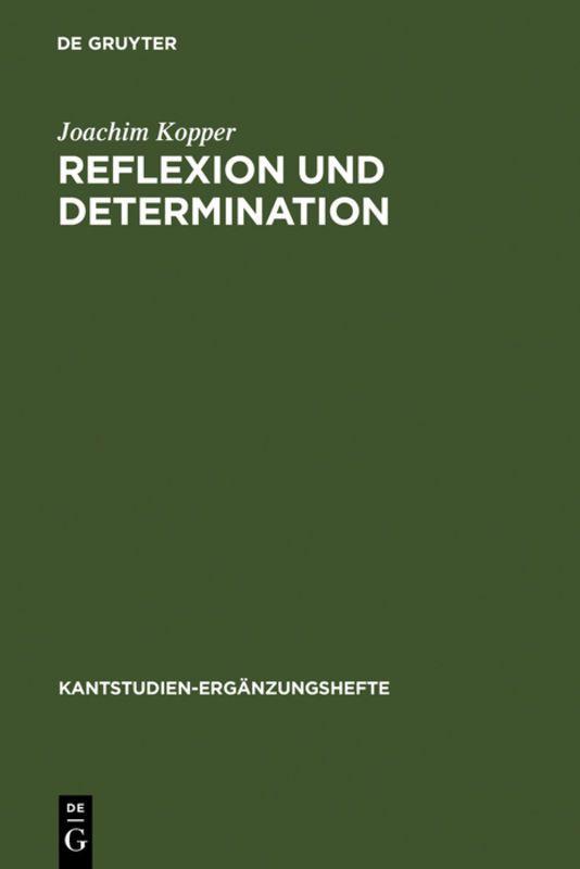 Vorderes Coverbild Reflexion und Determination