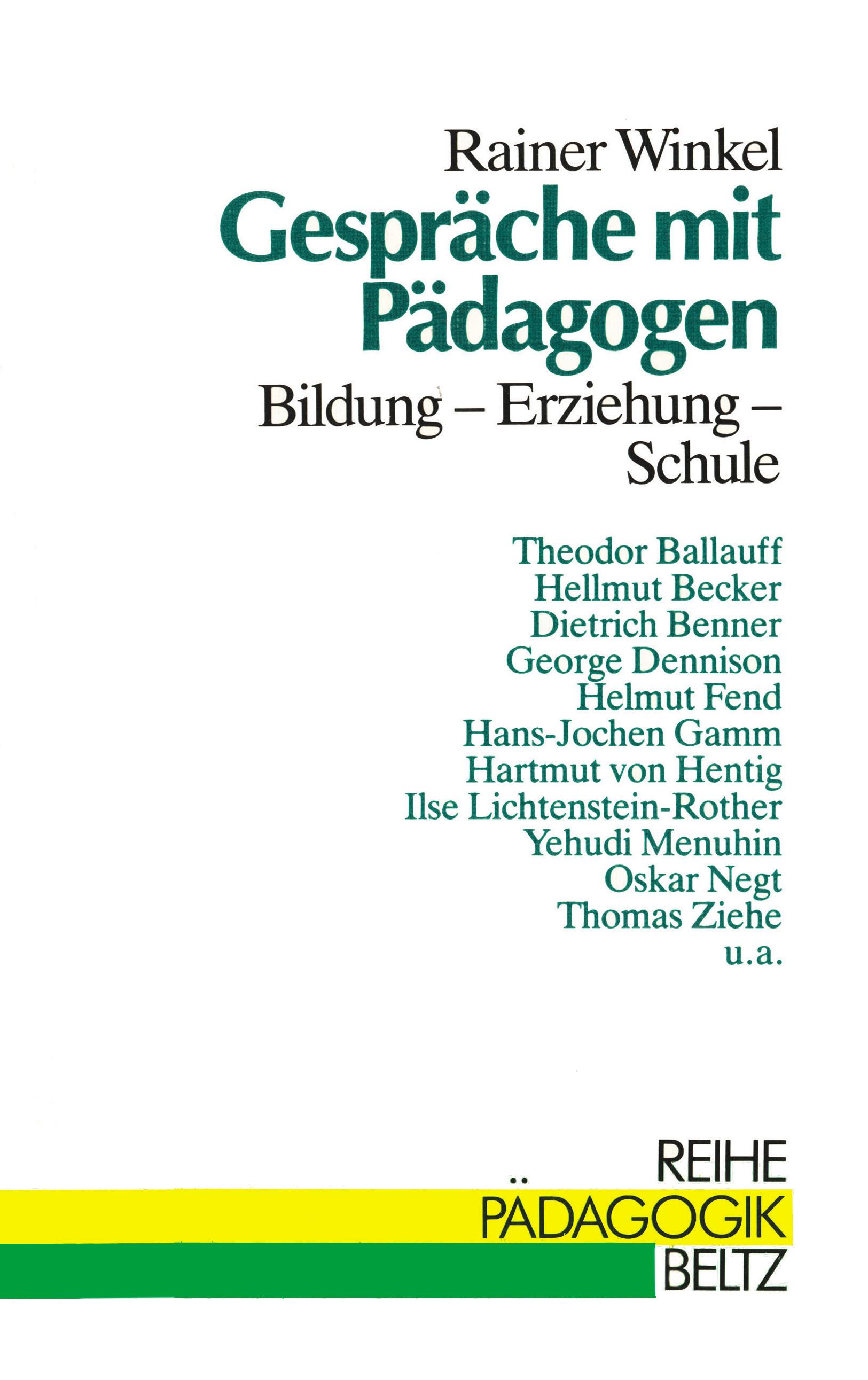 Vorderes Coverbild Gespräche mit Pädagogen