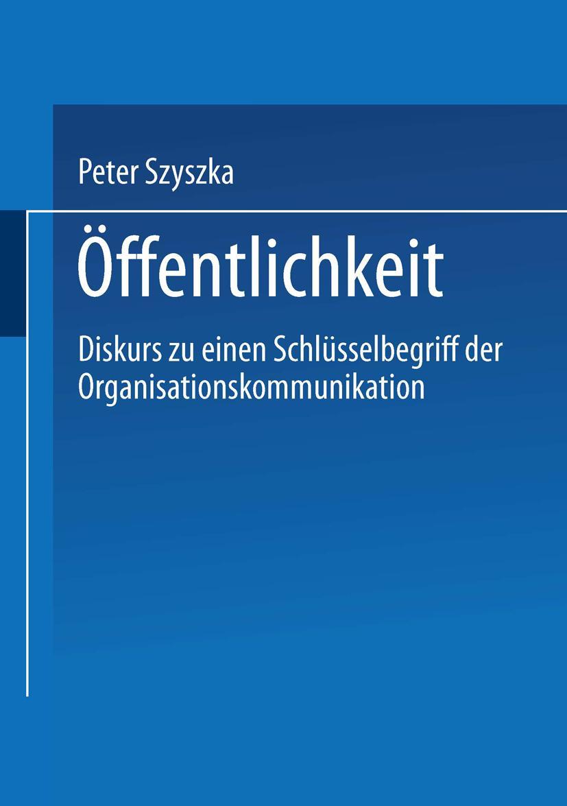 Vorderes Coverbild Öffentlichkeit