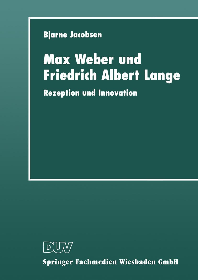 Vorderes Coverbild Max Weber und Friedrich Albert Lange