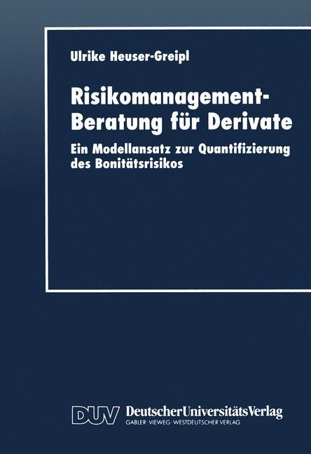 Vorderes Coverbild Risikomanagement-Beratung für Derivate