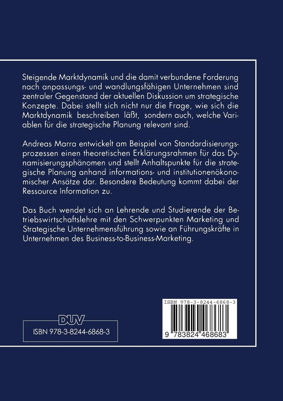 Rückseitencover Standardisierung und Individualisierung im Marktprozeß