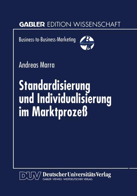 Vorderes Coverbild Standardisierung und Individualisierung im Marktprozeß