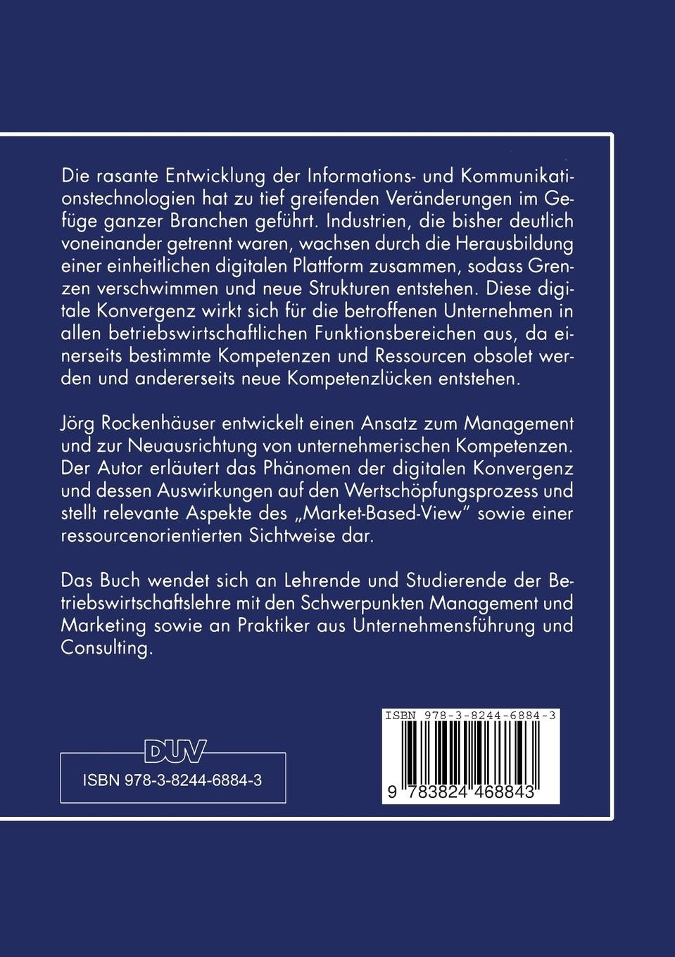 Rückseitencover Digitale Konvergenz und Kompetenzenmanagement