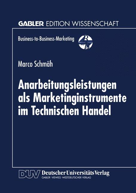 Vorderes Coverbild Anarbeitungsleistungen als Marketinginstrumente im Technischen Handel