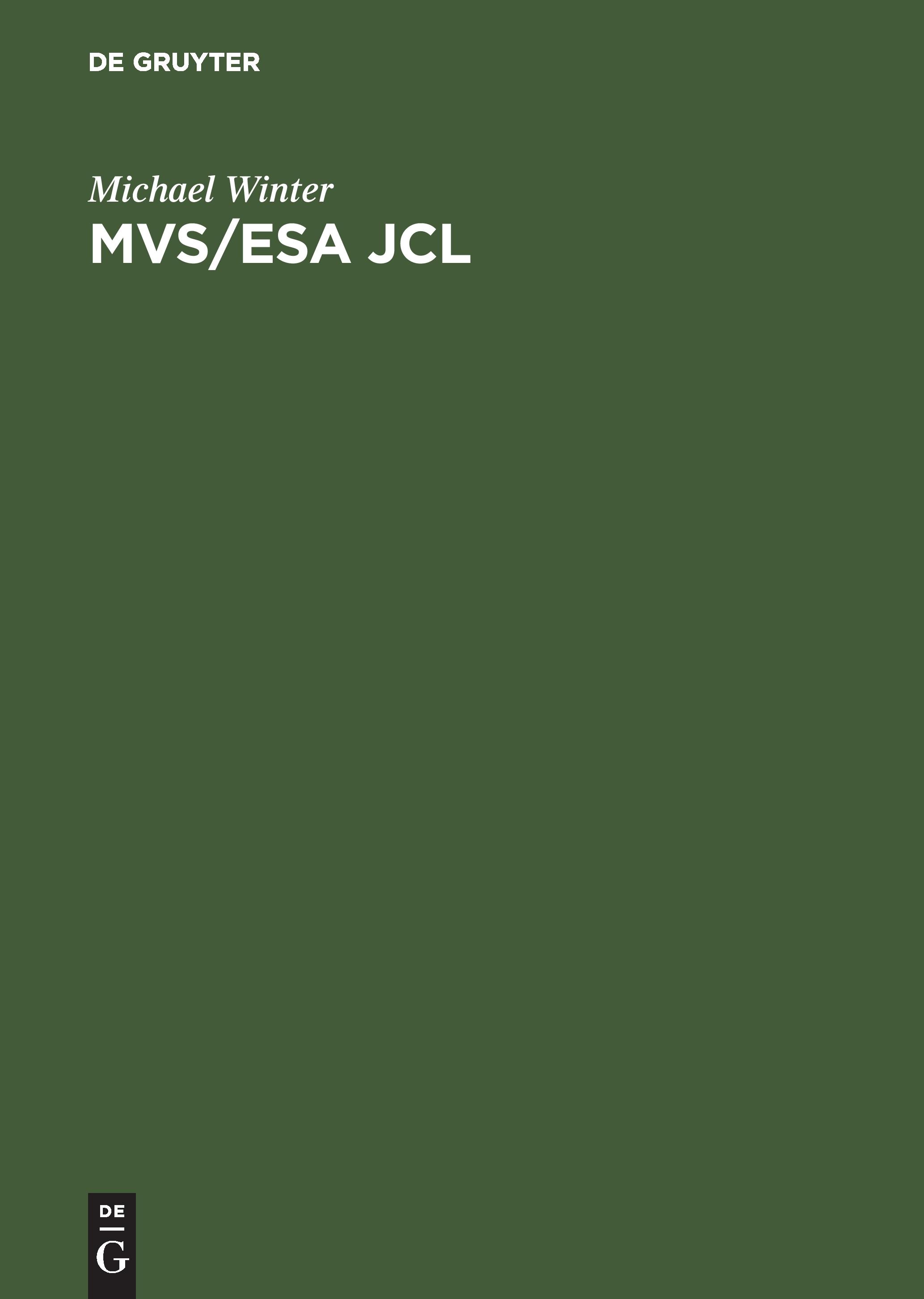 Vorderes Coverbild MVS/ESA JCL