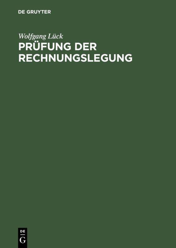Vorderes Coverbild Prüfung der Rechnungslegung