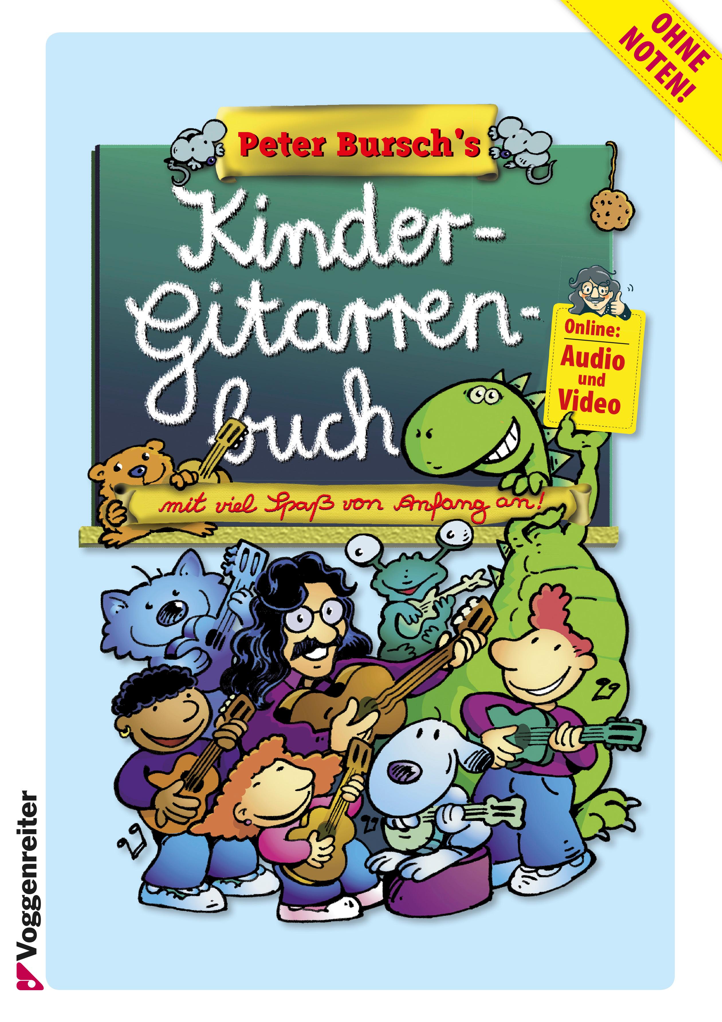 Vorderes Coverbild Peter Burschs Kinder-Gitarrenbuch