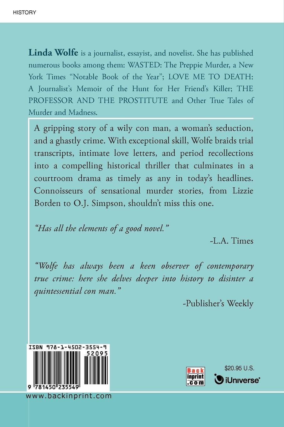 Rückseitencover The Murder of Dr. Chapman