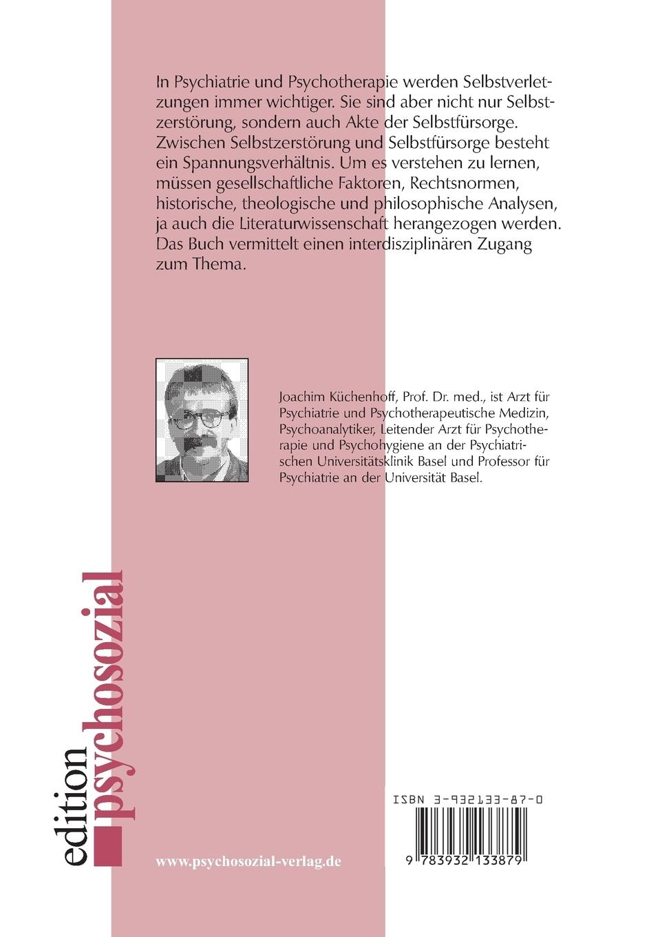 Rückseitencover Selbstzerstörung und Selbstfürsorge