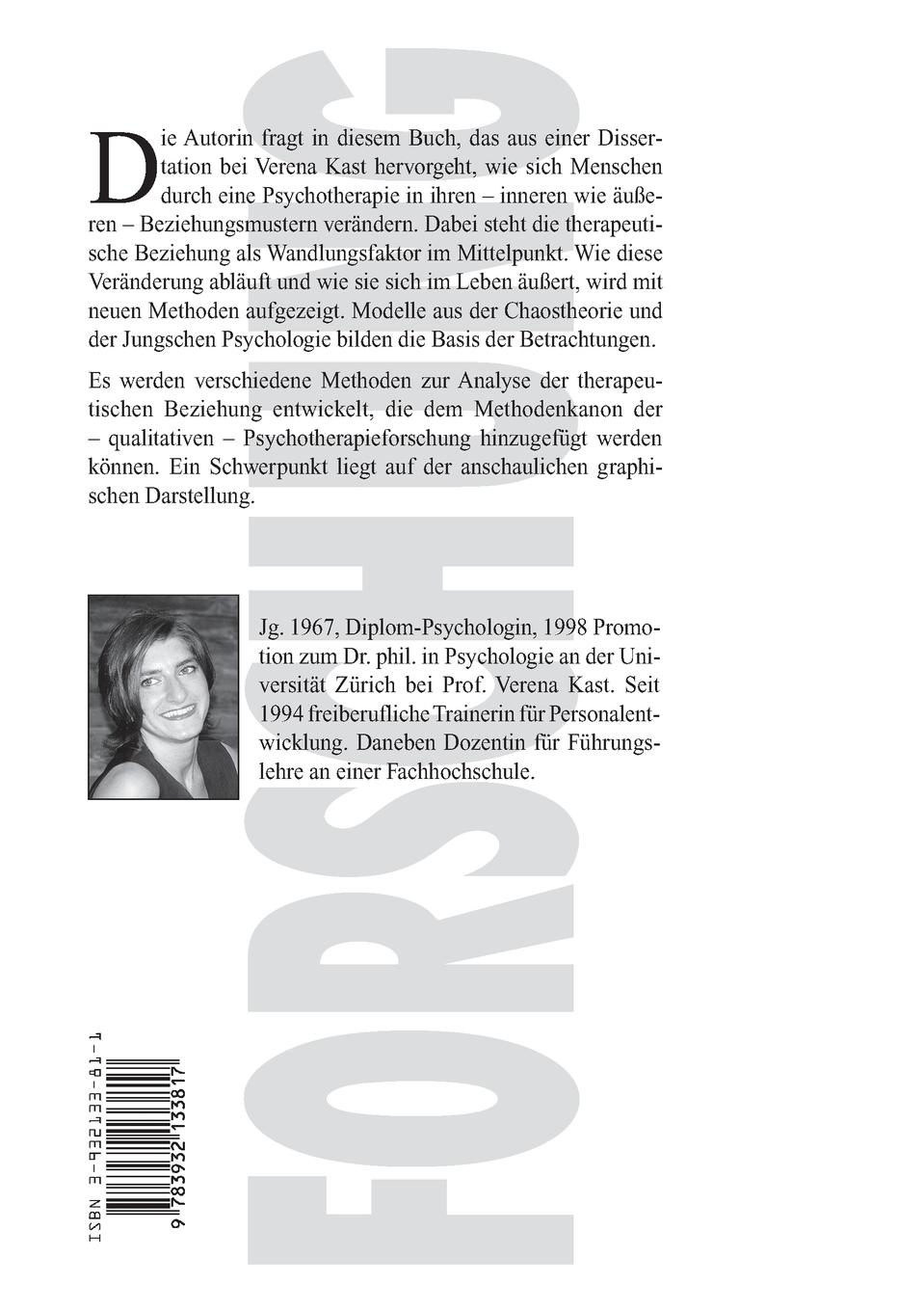 Rückseitencover Wandlungsprozesse durch die therapeutische Beziehung