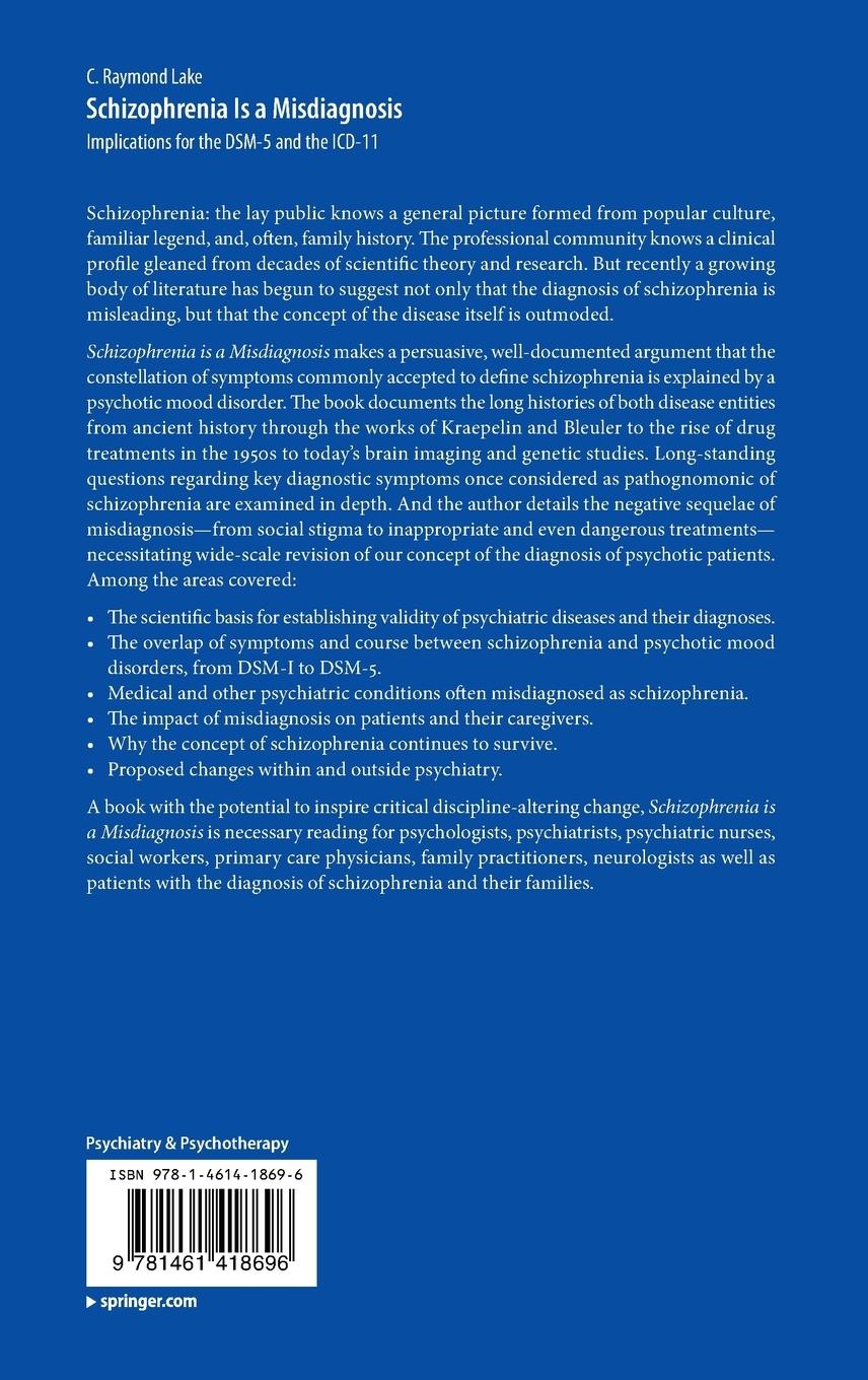 Rückseitencover Schizophrenia Is a Misdiagnosis