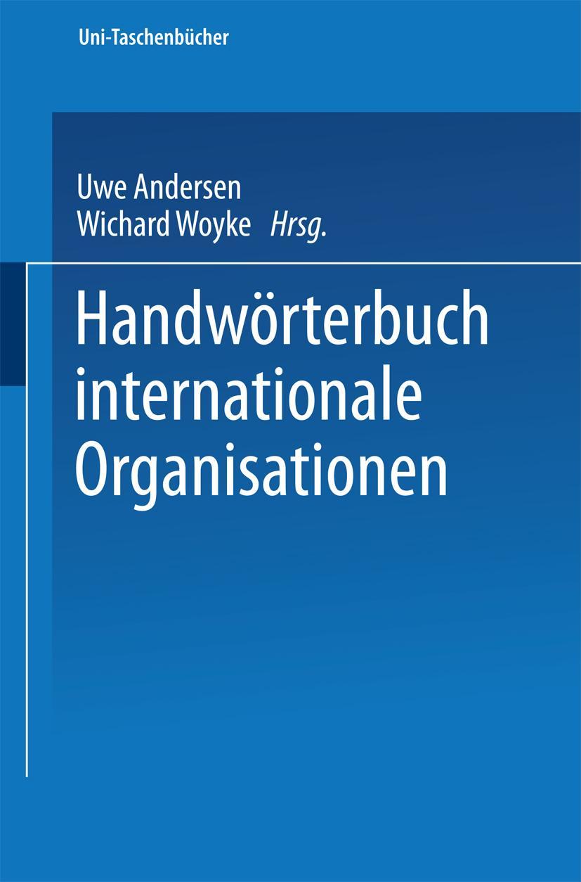 Vorderes Coverbild Handwörterbuch Internationale Organisationen