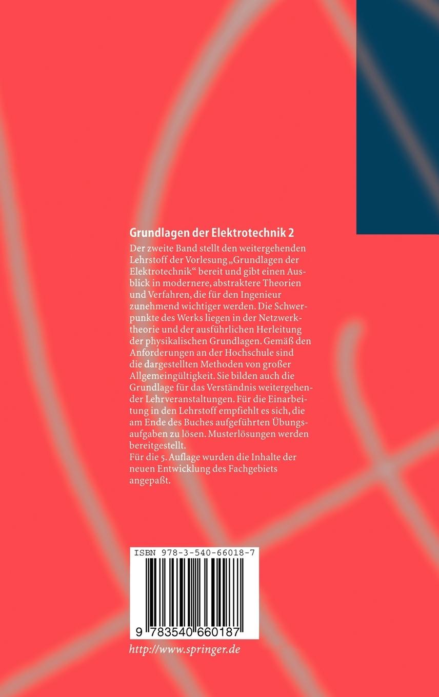 Rückseitencover Grundlagen der Elektrotechnik 2